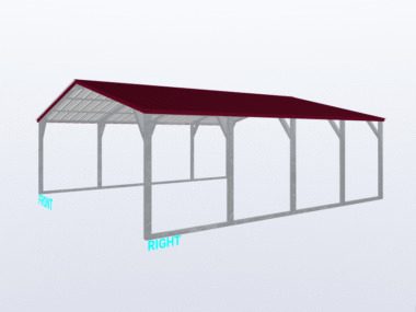 Keen's Buildings, 18x20x6 Vertical Roof Carport, KBS-182006CP-VER