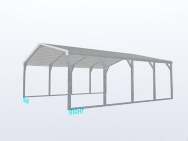 Keen's Buildings, 18x20x6 Carport, KBS-182006CP-REG