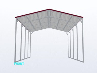Keen's Buildings, 18x20x12 Vertical Roof Carport, KBS-182012CP-VER