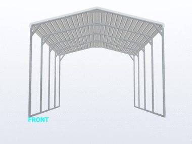 Keen's Buildings, 18x20x12 Carport, KBS-182012CP-REG