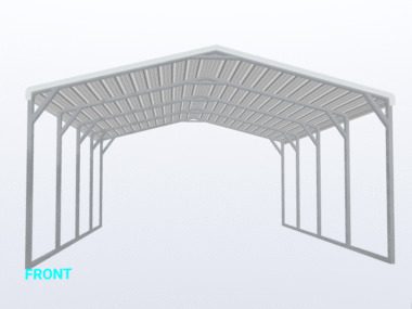 Keen's Buildings, 18x20x8 Carport, KBS-182008CP-REG