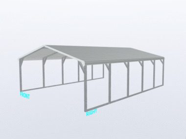 Keen's Buildings, 18x25x6 Carport, KBS-182506CP-REG
