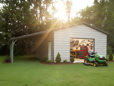 Keen's Buildings, 18x25x10 Metal Garage / Barn / Workshop Installed, KBG-1G182510-1D0W