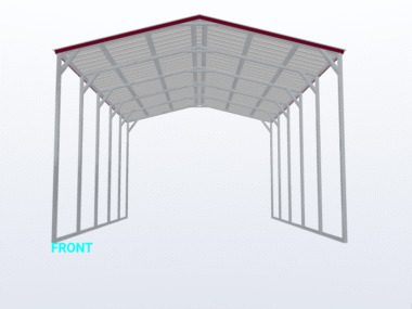 Keen's Buildings, 18x25x12 Vertical Roof Carport, KBS-182512CP-VER