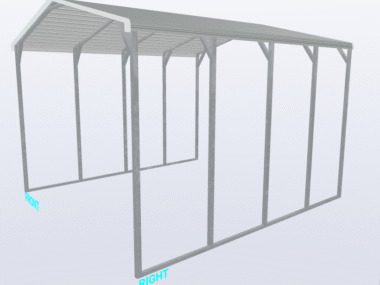 Keen's Buildings, 18x25x12 Carport, KBS-182512CP-REG