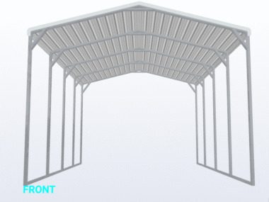 Keen's Buildings, 18x25x12 Carport, KBS-182512CP-REG