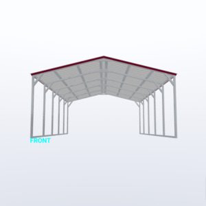 18x25x8 Vertical Roof Carport
