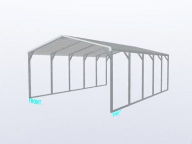 Keen's Buildings, 18x25x8 Carport, KBS-182508CP-REG