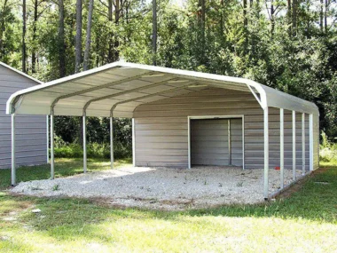 Keen's Buildings, 18X30 Carport w/10' Storage Shed, KBC-183006-RRBS-1G0W