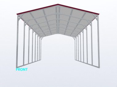 18x35x12 Vertical Roof Carport