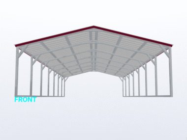 Keen's Buildings, 18x35x6 Vertical Roof Carport, KBS-183506CP-VER