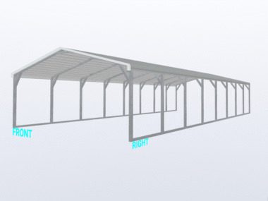 Keen's Buildings, 18x40x6 Carport, KBS-184006CP-REG
