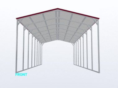 18x40x12 Vertical Roof Carport