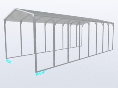 Keen's Buildings, 18x40x12 Carport, KBS-184012CP-REG