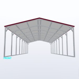 18x40x8 Vertical Roof Carport