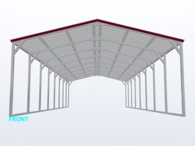 18x40x8 Vertical Roof Carport