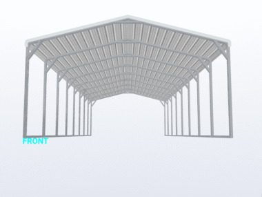 Keen's Buildings, 18x40x8 Carport, KBS-183508CP-REG-1