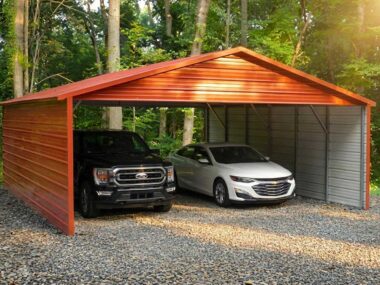 Keen's Buildings, 24X25 Carport, KBC-242408-AF2G2P10