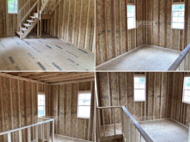 Keen's Buildings, The Weekender 2-Story Shed - Installed, KBS-SIDEGABLE-1D2W-1