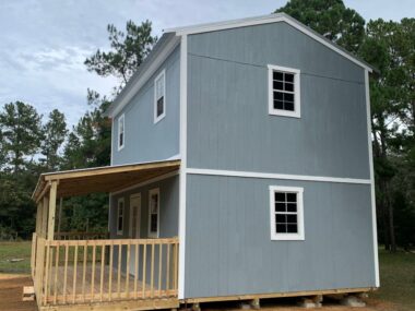 Keen's Buildings, The Weekender 2-Story Shed - Installed, KBS-SIDEGABLE-1D2W-1