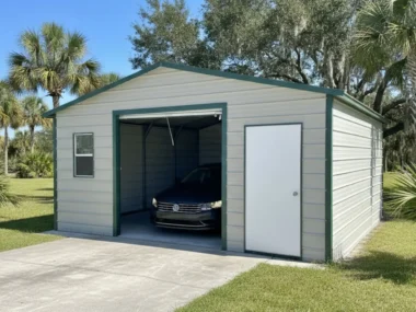 The MiniTitan 20x20 Metal Garage/Workshop (Small 1-Car Garage