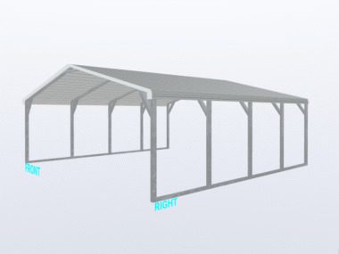 Keen's Buildings, 20x20x6 Carport, KBS-202006CP-REG