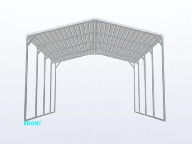 Keen's Buildings, 20x20x12 Carport, KBS-202012CP-REG