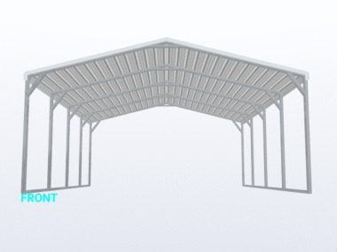 Keen's Buildings, 20x20x8 Carport, KBS-202008CP-REG