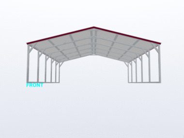 Keen's Buildings, 20x25x6 Vertical Roof Carport, KBS-202506CP-VER