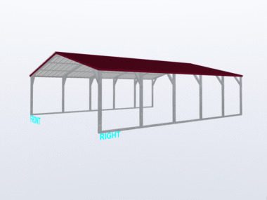 Keen's Buildings, 20x25x6 Vertical Roof Carport, KBS-202506CP-VER