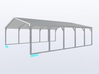 Keen's Buildings, 20x25x6 Carport, KBS-202506CP-REG