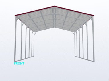 20x25x12 Vertical Roof Carport