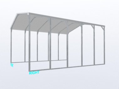Keen's Buildings, 20x25x12 Carport, KBS-202512CP-REG