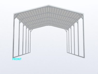 Keen's Buildings, 20x25x12 Carport, KBS-202512CP-REG