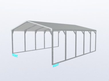 Keen's Buildings, 20x25x8 Carport, KBS-202508CP-REG