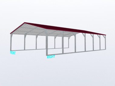 Keen's Buildings, 20x30x6 Vertical Roof Carport, KBS-203006CP-VER