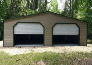 30X30X10 Metal Garage/ Workshop Installed