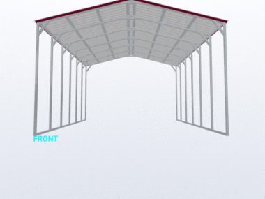 20x30x12 Vertical Roof Carport