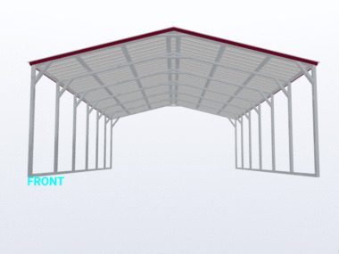 Keen's Buildings, 20x30x8 Vertical Roof Carport, KBS-203008CP-VER