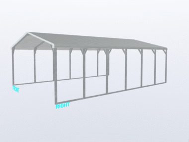 Keen's Buildings, 18x35x8 Carport, KBS-183508CP-REG