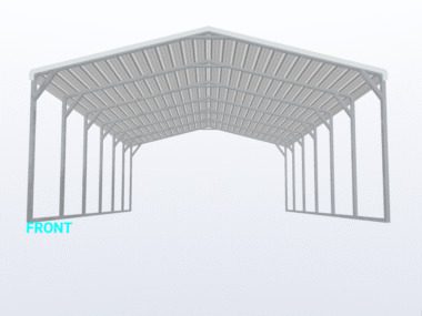 Keen's Buildings, 20x30x8 Carport, KBS-203008CP-REG