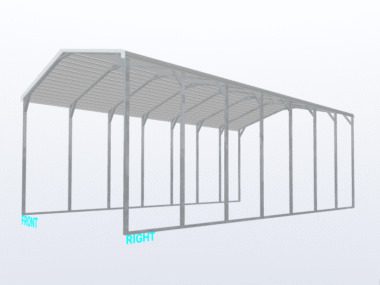 Keen's Buildings, 20x35x12 Carport, KBS-203512CP-REG