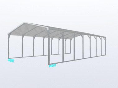 Keen's Buildings, 20x35x8 Carport, KBS-203508CP-REG