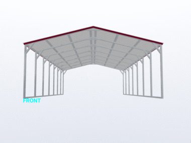 20x35x8 Vertical Roof Carport