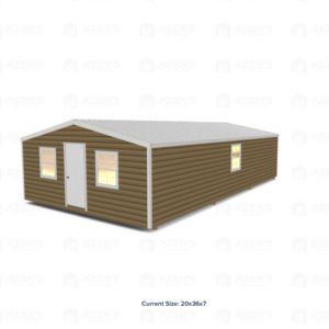 20x36 Shed w/ Gable Side Door