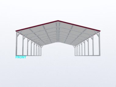 20x40x6 Vertical Roof Carport
