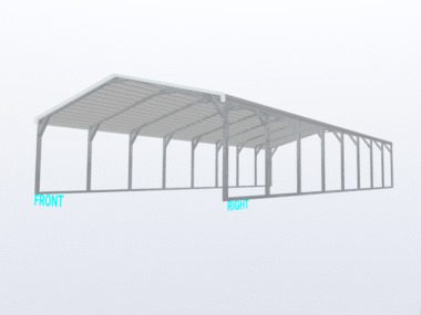 Keen's Buildings, 20x40x6 Carport, KBS-204006CP-REG