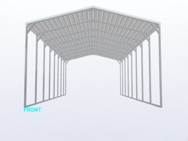 Keen's Buildings, 20x40x12 Carport, KBS-204012CP-REG