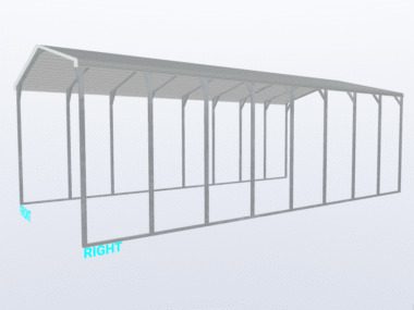 Keen's Buildings, 20x40x12 Carport, KBS-204012CP-REG