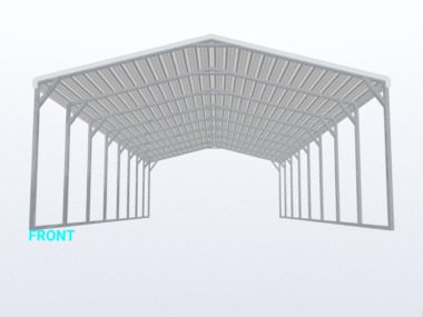 Keen's Buildings, 20x40x8 Carport, KBS-204008CP-REG-1